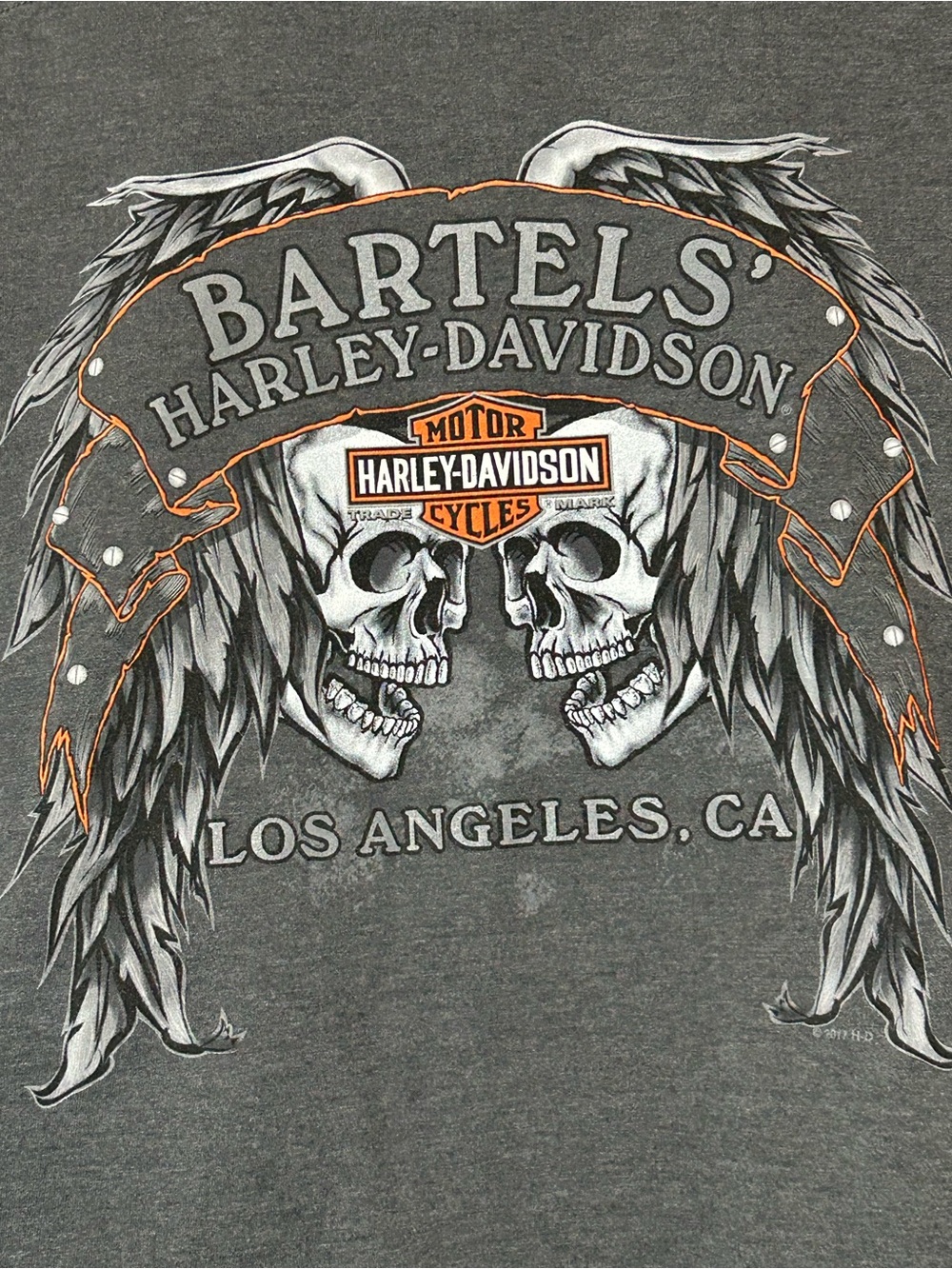 Harley-Davidson Motorcycles Bartels' Los Angeles T-Shirt Vintage Look Size XL